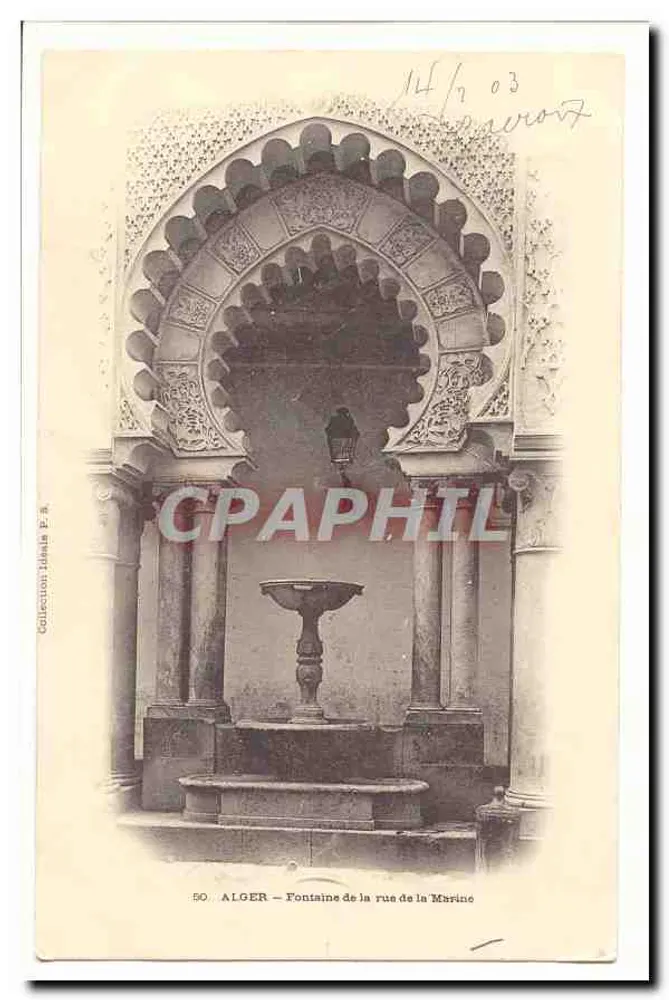 Alger — Fontaine de la rue de la Marine — Collection Idéale P. R. - Vorderseite