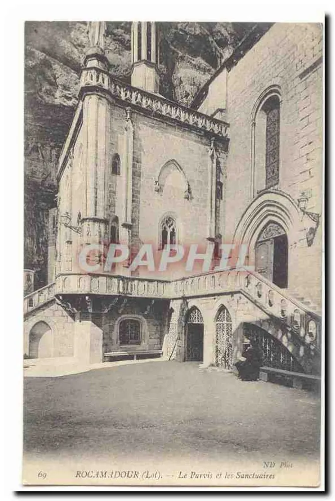 Rocamadour (Lot) — Der Vorplatz und die Heiligtümer — ND Phil - Vorderseite