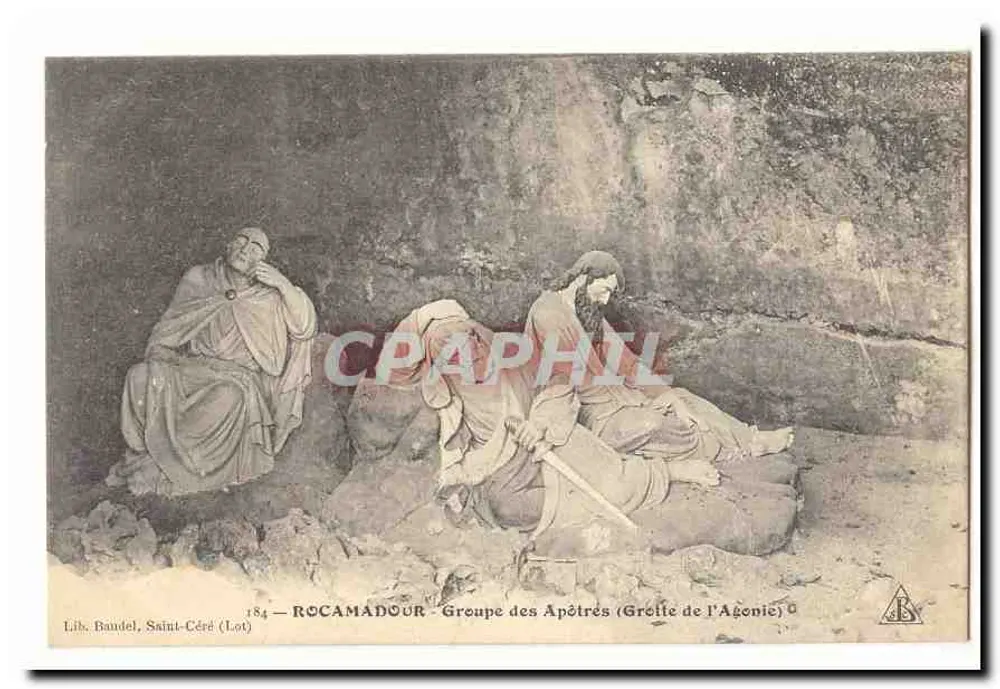 Rocamadour — Gruppe der Apostel (Grotte de l'Agonie) — Lib. Bandel, Saint-Céré (Lot) - Vorderseite
