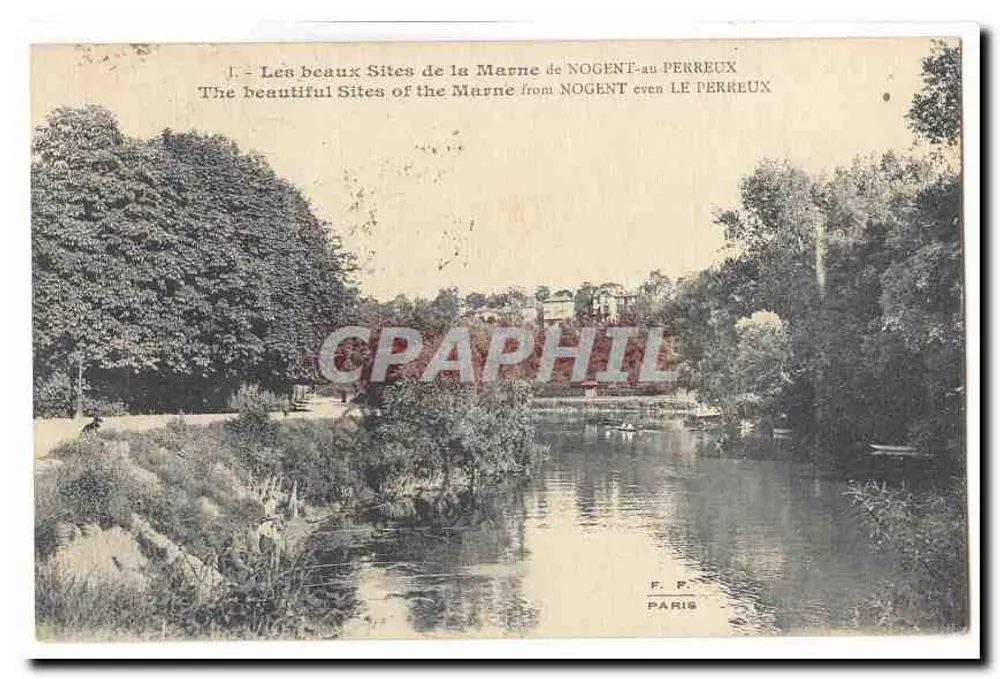 Die schönen Sehenswürdigkeiten der Marne von NOGENT-AU-PERREUX — F. P. PARIS - Vorderseite