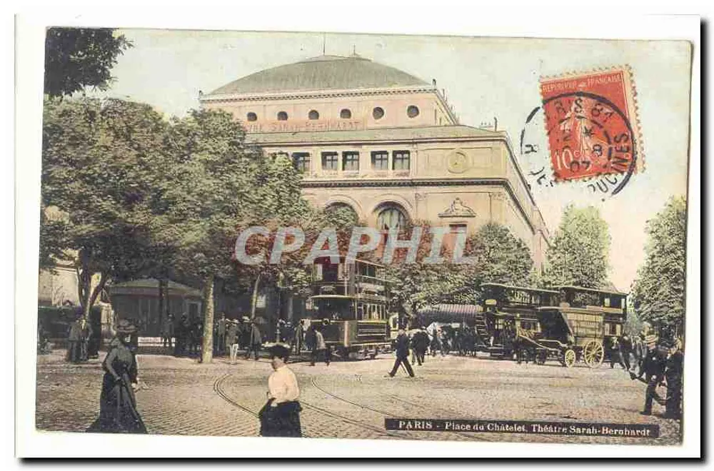 Paris - Place du Châtelet - Théâtre Sarah-Bernhardt - Vorderseite