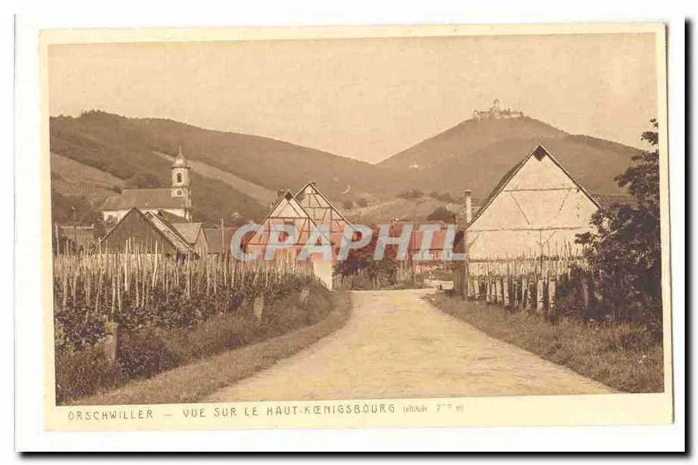 Orschwiller — Aussicht auf den Haut-Königsbourg (Höhe 77 m) - Vorderseite