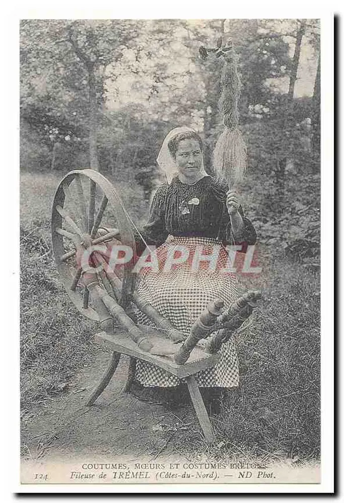 Spinnende Frau von Trémel (Côtes-du-Nord) — ND Phot. - Vorderseite