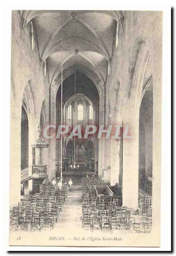 Dinan — Nef da Igreja de Saint-Malo — ND-Ehot - Frente