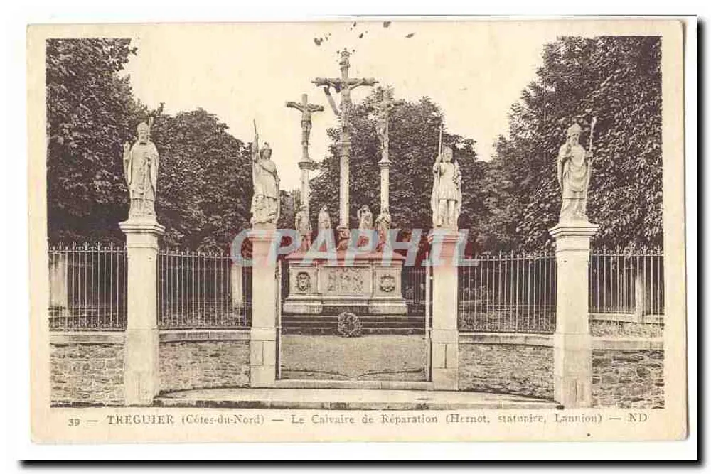 TREGUIER (Côtes-du-Nord) — Der Calvaire de Réparation (Hernot, Bildhauer, Lannion) — ND - Vorderseite