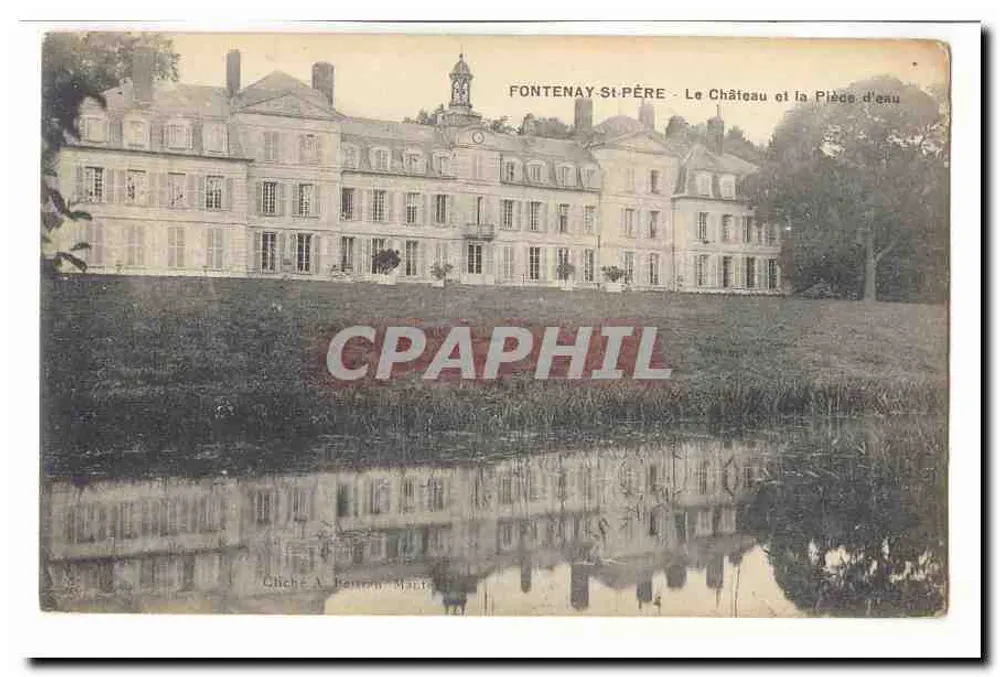 Fontenay-si-Père — Das Schloss und das Wasserbecken — Cliché A. Barréan, Meister - Vorderseite
