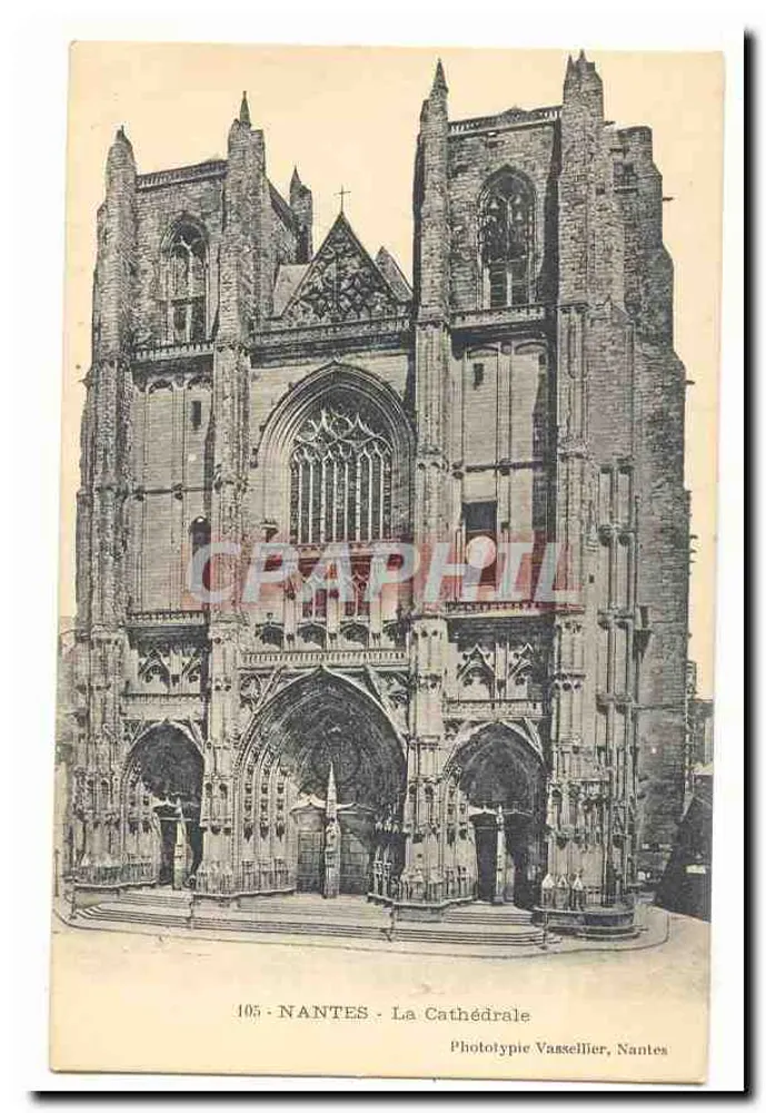 NANTES - A Catedral — Fototipia Vassellier, Nantes, n° 105 - Frente
