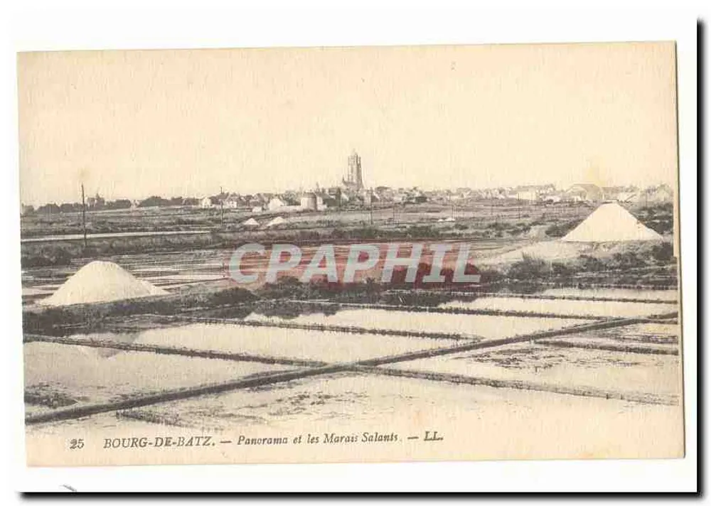 Bourg-de-Batz — Panorama und die Salzseen — LL - Vorderseite