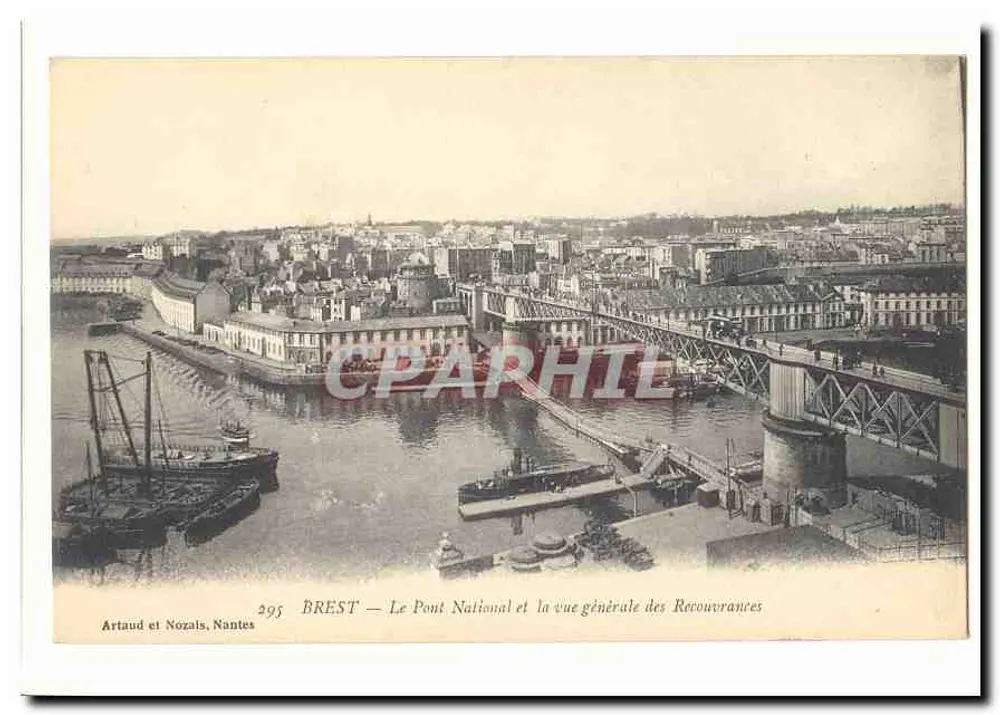 Brest — Der Nationale Brücke und die allgemeine Ansicht der Recouvrances — Artaud et Nozais, Nantes, Nr. 295 - Vorderseite