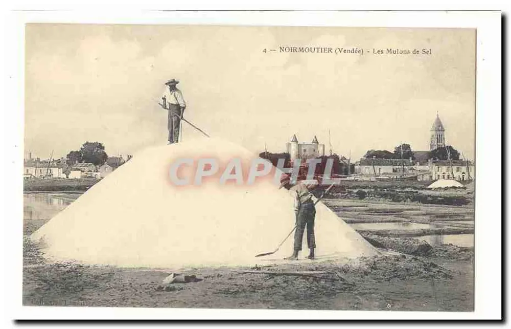 Noirmoutier (Vendée) — Die Salzhaufen — Verlag R. (Nr. 4) - Vorderseite
