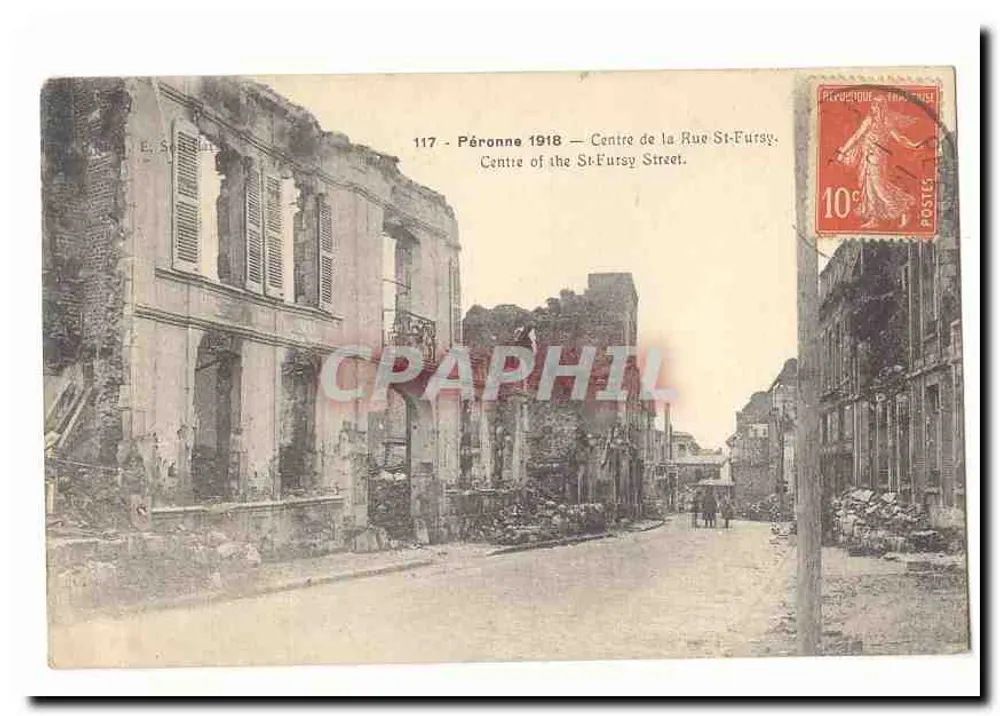 Péronne 1918 — Zentrum der Rue St-Fursy - Vorderseite