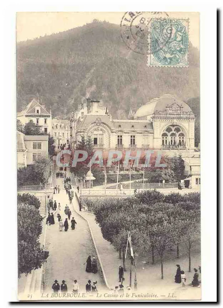 La Bourboule — Het Casino en het Funiculaire — LL. - Voorkant
