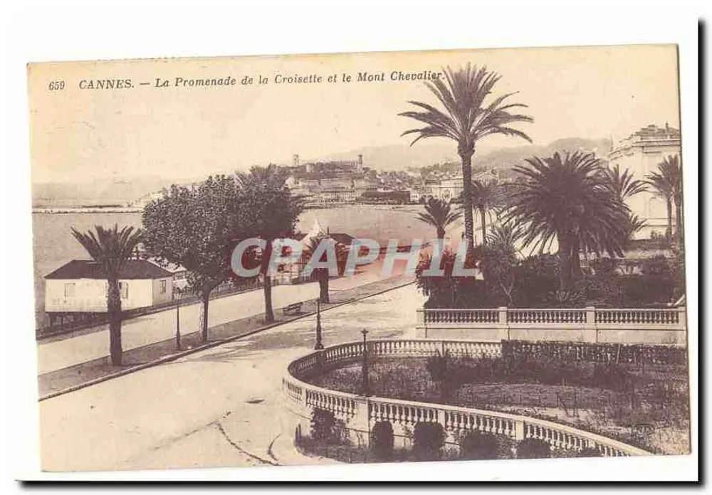 CANNES — Ansicht der Croisette Promenade und des Mont Chevalier — unbekannter Verleger, Nr. 659 - Vorderseite
