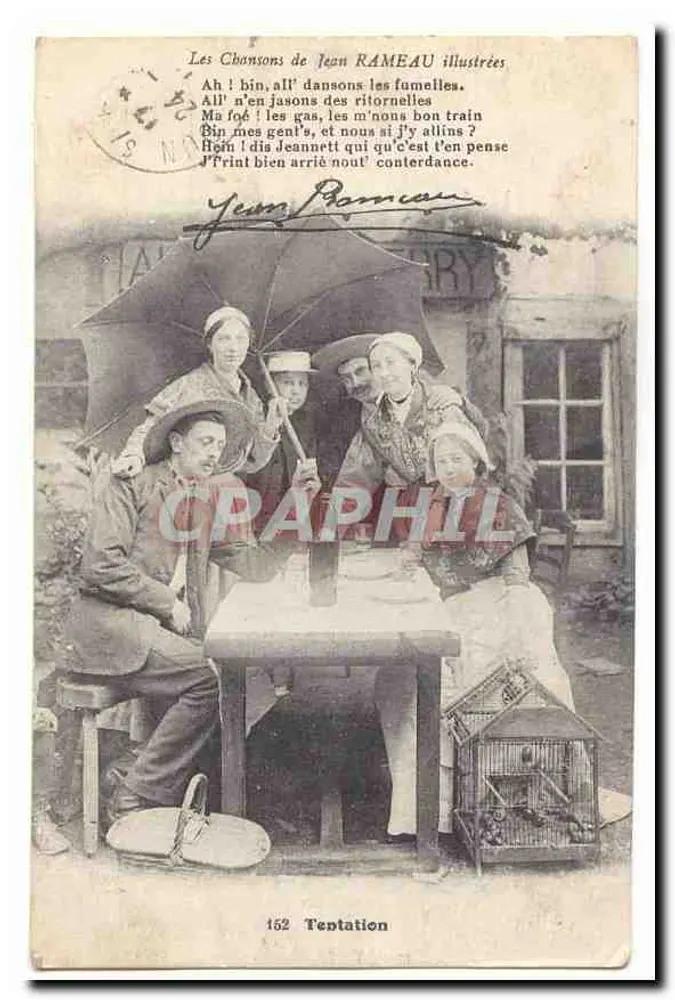 Die Lieder von Jean RAMEAU illustriert — Versuchung — Nr. 152 - Vorderseite