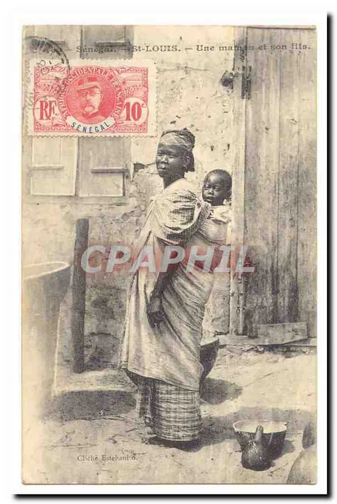 Senegal - St-Louis - Eine Mutter und ihr Sohn — Cliché Estebandro - Vorderseite