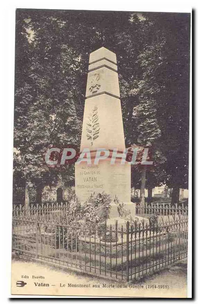 Vatan — Denkmal für die Toten des Krieges (1914-1918) — Édit Bardin - Vorderseite