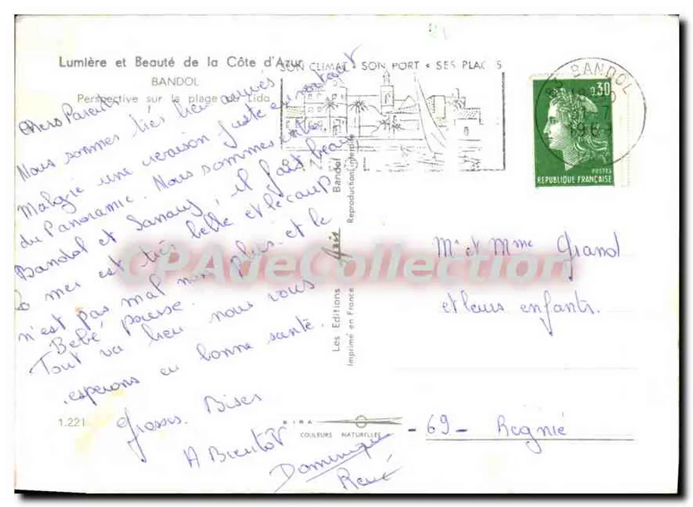 BANDOL — Perspectiva sobre a praia — Les Éditions Naturelles - Verso