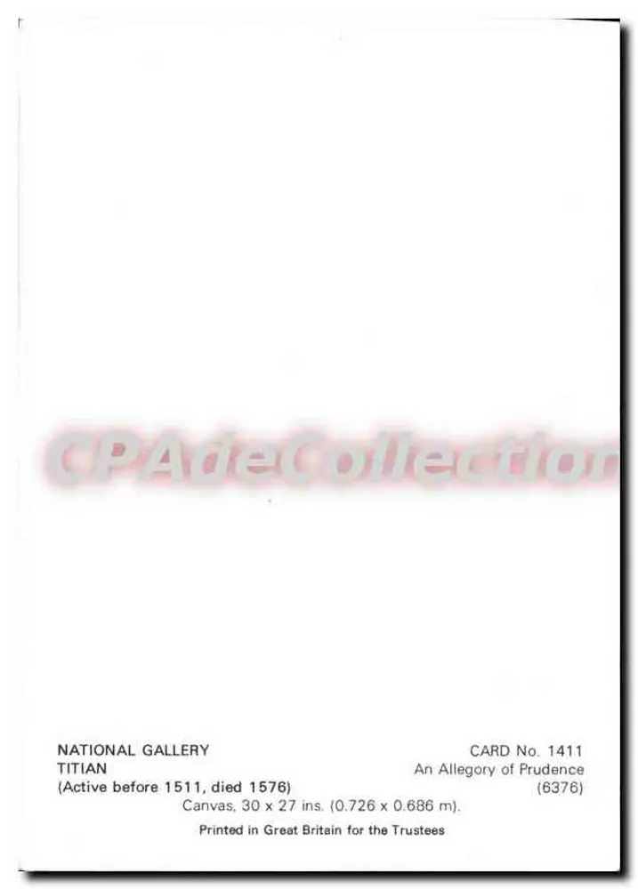 Alegoria da Prudência — Ticiano — Galeria Nacional, Londres - Verso
