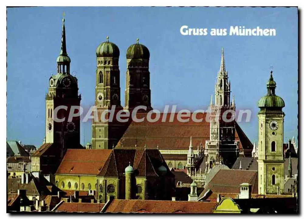 Vista de Munique — Gruss aus München — Huber KG, n° 8947 - Frente