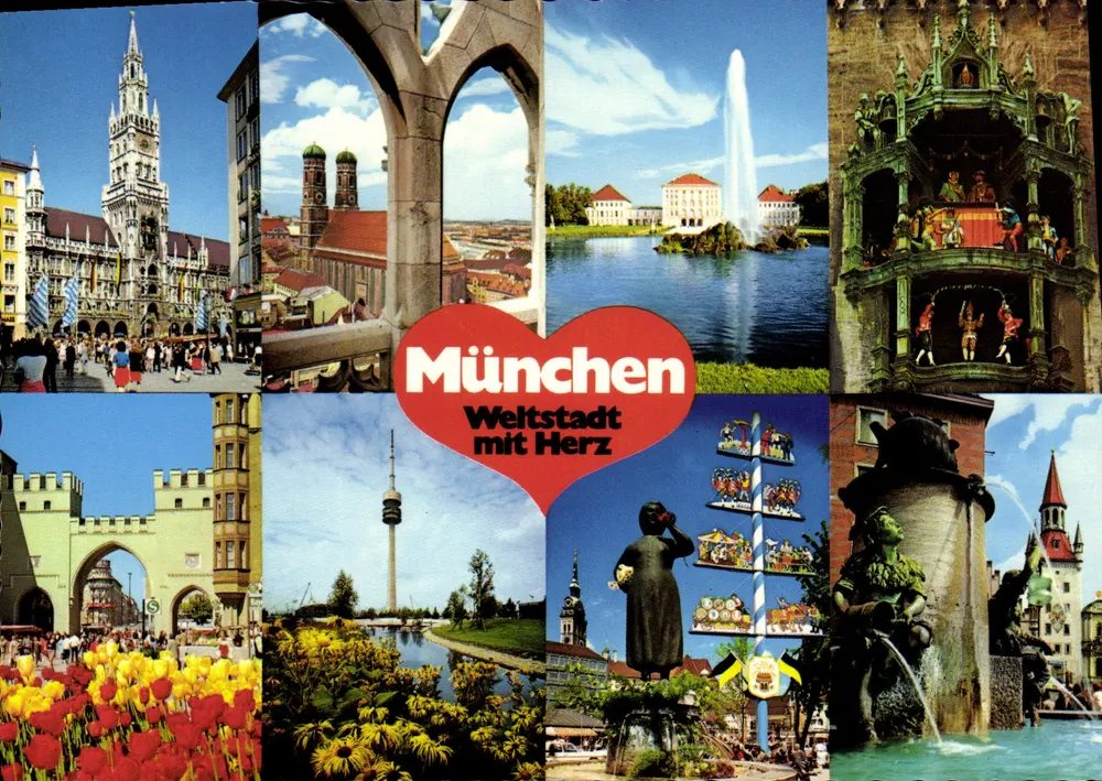 Munique — Weltstadt mit Herz — Huber Karte Nr. 6074 - Frente