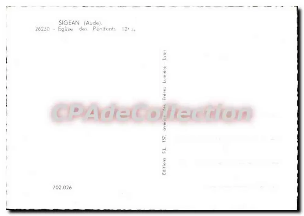 सिगियन (ऑड) — पेनिटेंट्स के चर्च, 12वीं शताब्दी — फ्रेंच लुमियर के एडिशन्स, लियोन - पीछे