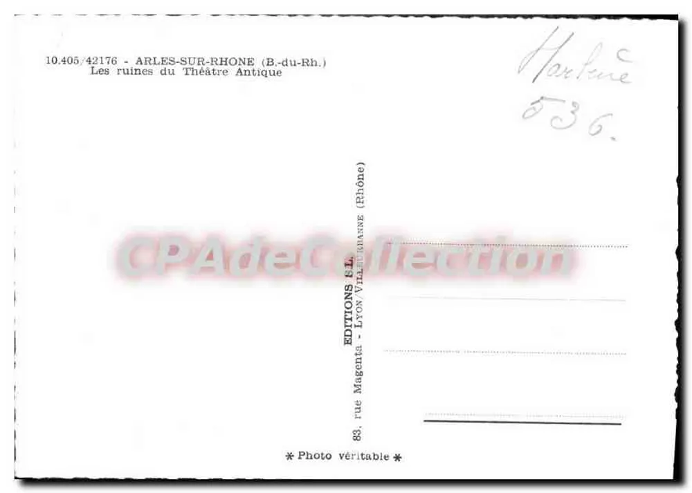 Arles-sur-Rhône — Ruínas do Teatro Antigo — Éditions Magenta - Verso