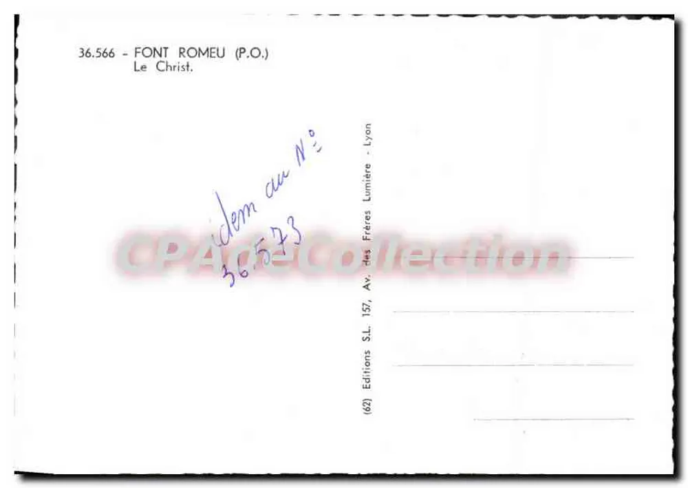 Font Romeu (P.O.) — O Cristo — Edições S.L. Lyon - Verso