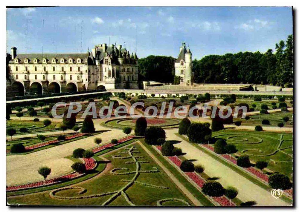 Castillos de la Loire — Los jardines de Diane de Poitiers y el castillo (siglo XVI) — editor ARTAUD & Cie, NANTES-CARQUEFOU - Anverso