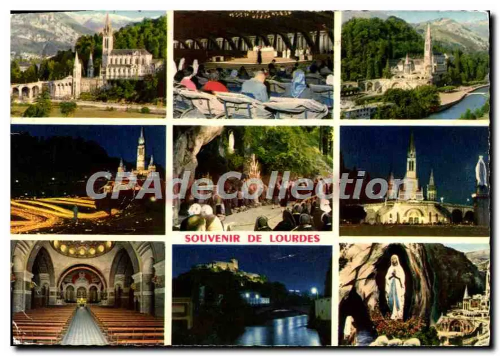 Lourdes — Souvenir of Lourdes — Published by A. Doucet, Mexichrome - Front
