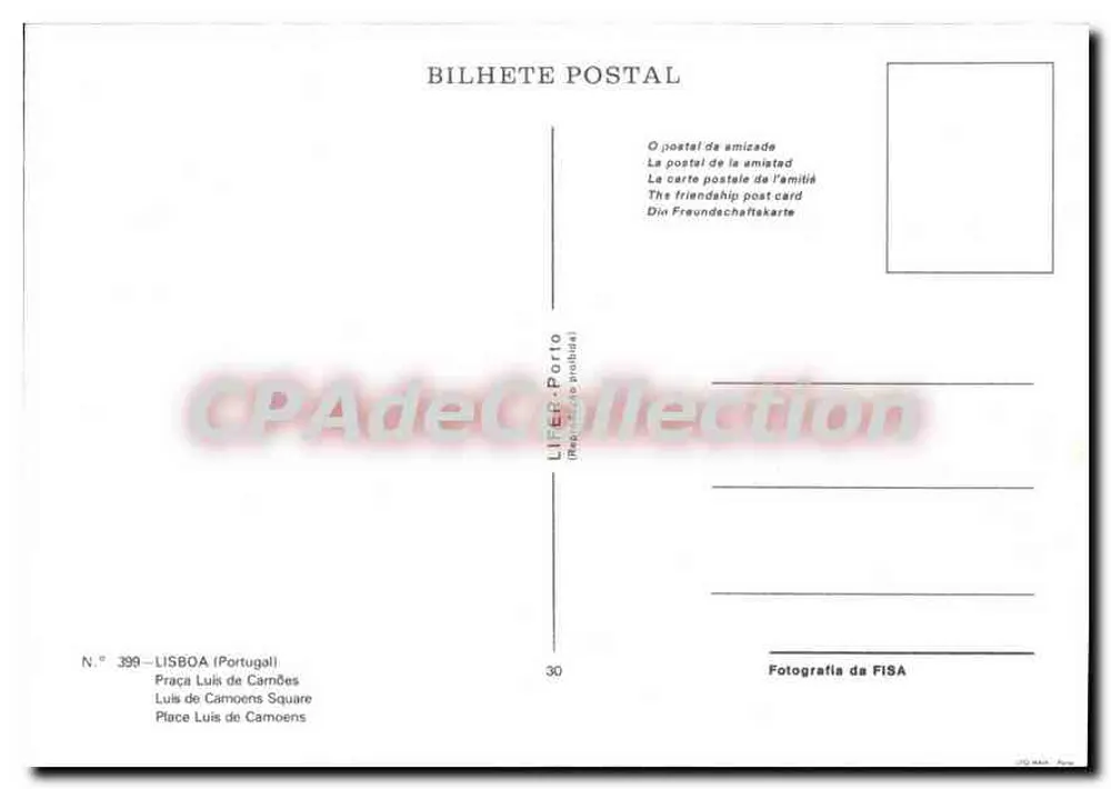 प्लेस लुइस डे कैमोंस — लिसबन — एडिटर एफआईएसए, संख्या 399 - पीछे