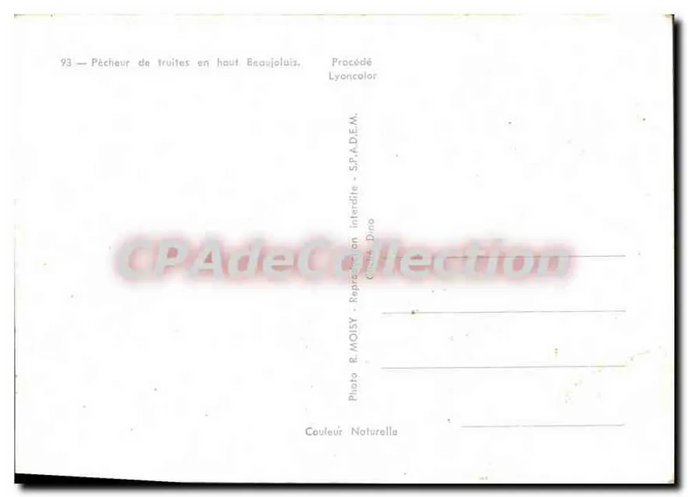 Fischer im oberen Beaujolais — Foto R. MOISY — S.P.A.D.E.M. - Rückseite