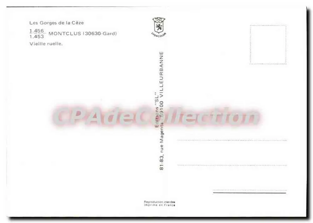 ला सेज के गोर्ज - पुरानी गली - CPAdeCollection - पीछे