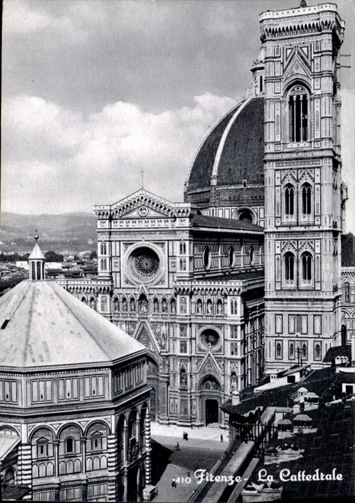Firenze - A Catedral — vista da catedral e da torre, editor DECA, n° 410 - Frente