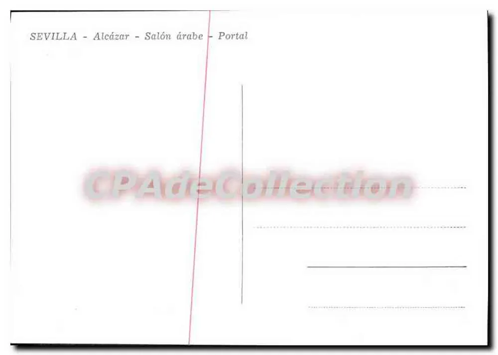 Sevilla - Alcázar - Salón árabe - Portal - Reverso