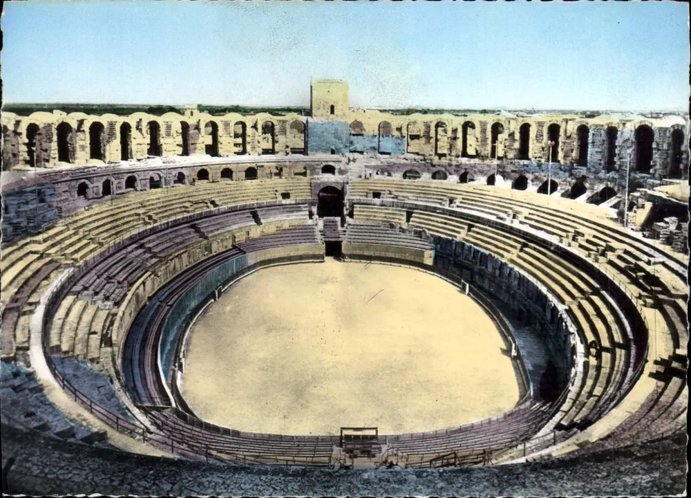 Arles (B. du Rh.) — Visão geral do interior das Arénes — Edições Frères Cellard, Lyon - Frente