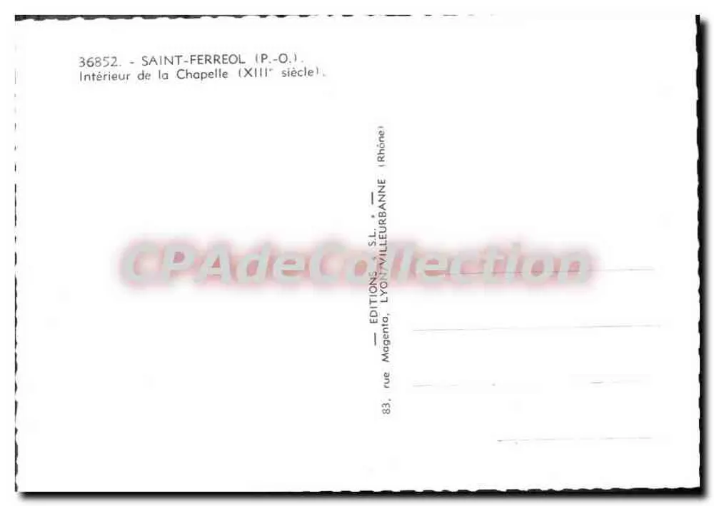 चैपेल के अंदर — सेंट-फेरोल (पी.-ओ.) — एडिशन मैगेंटा, लियोन - पीछे