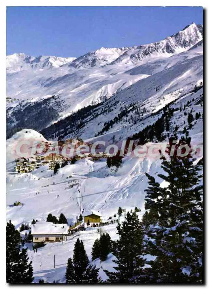 Oberurgurgl — vue panoramique enneigée avec le Steinmann Schilift — éditeur Verlag Werner Lohmann, n° 1/522 - Frente