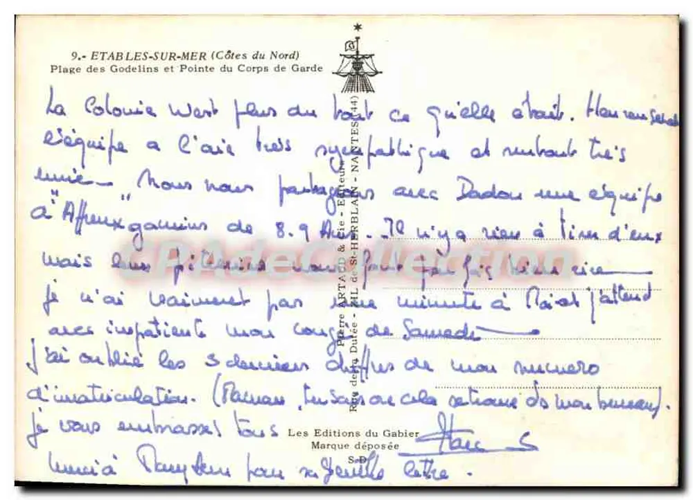 Étretat-sur-Mer — Plage des Godelins und Pointe du Corps de Garde — Les Éditions du Gabier - Rückseite