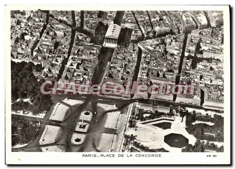 Paris - Praça da Concórdia — vista aérea — AP 03 - Frente