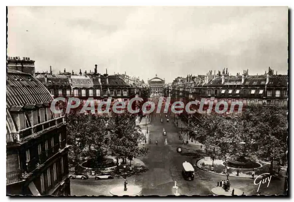 París y sus maravillas — La avenue de l'Opéra — Editor GUY - Anverso