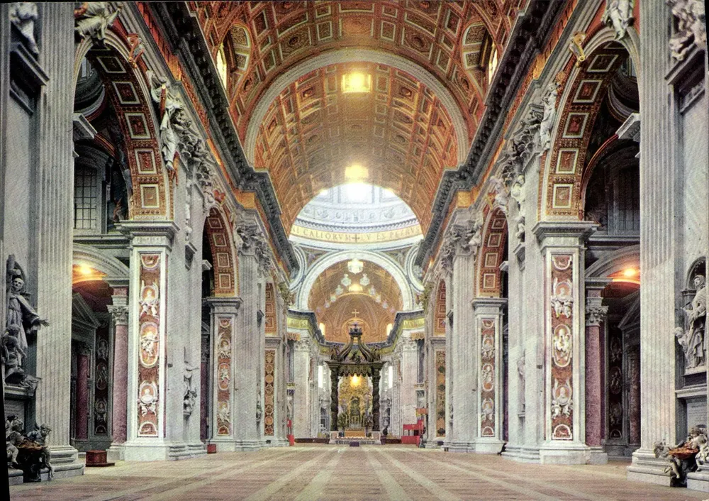 Innenansicht der Basilika Saint-Pierre — Vatikan — Edition Brunner & Como, n° BR. 0176 - Vorderseite