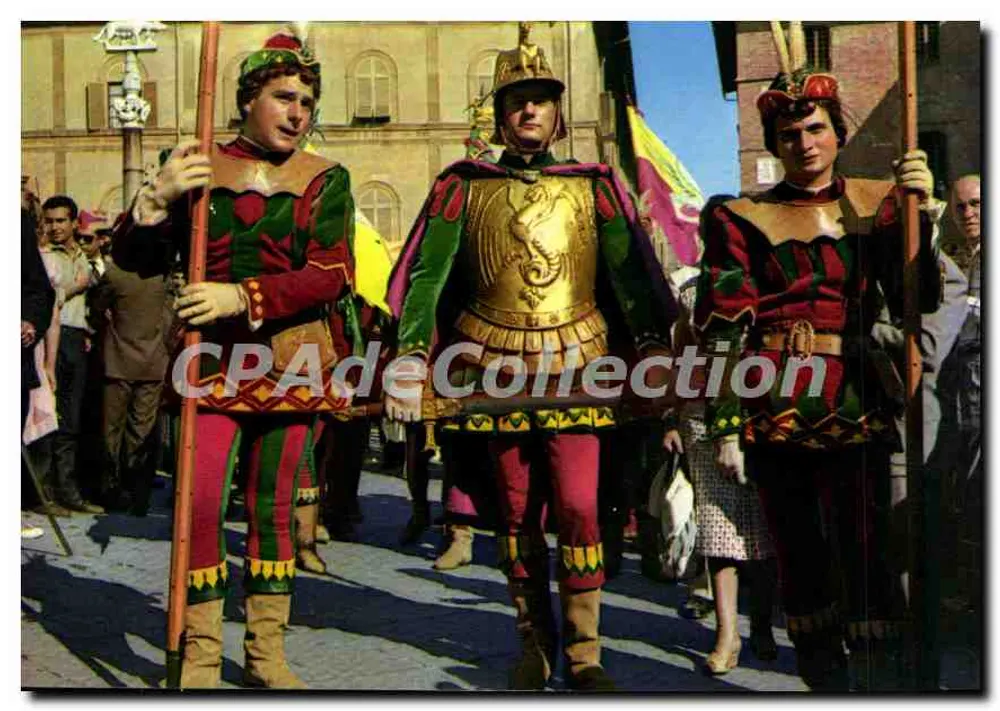 Siena - Der Palio - Der Kapitän mit Wachen - Vorderseite