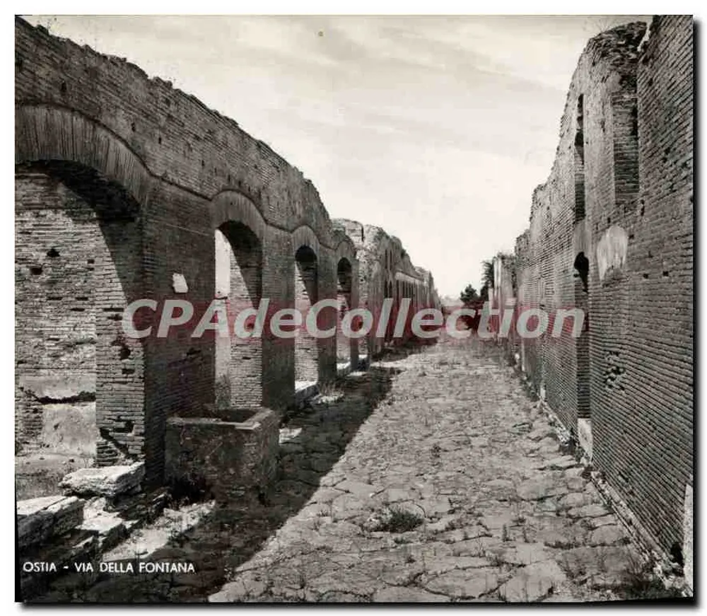 Ostia - Via della Fontana — römische Ruinen — E. Richter, Roma - Vorderseite
