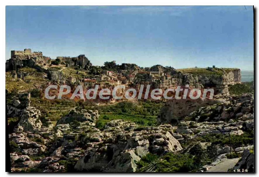 Les Baux-en-Provence — zerstörtes Burgschloss auf kahlem Felsen — Verlag IRIS MEXICHROME - Vorderseite