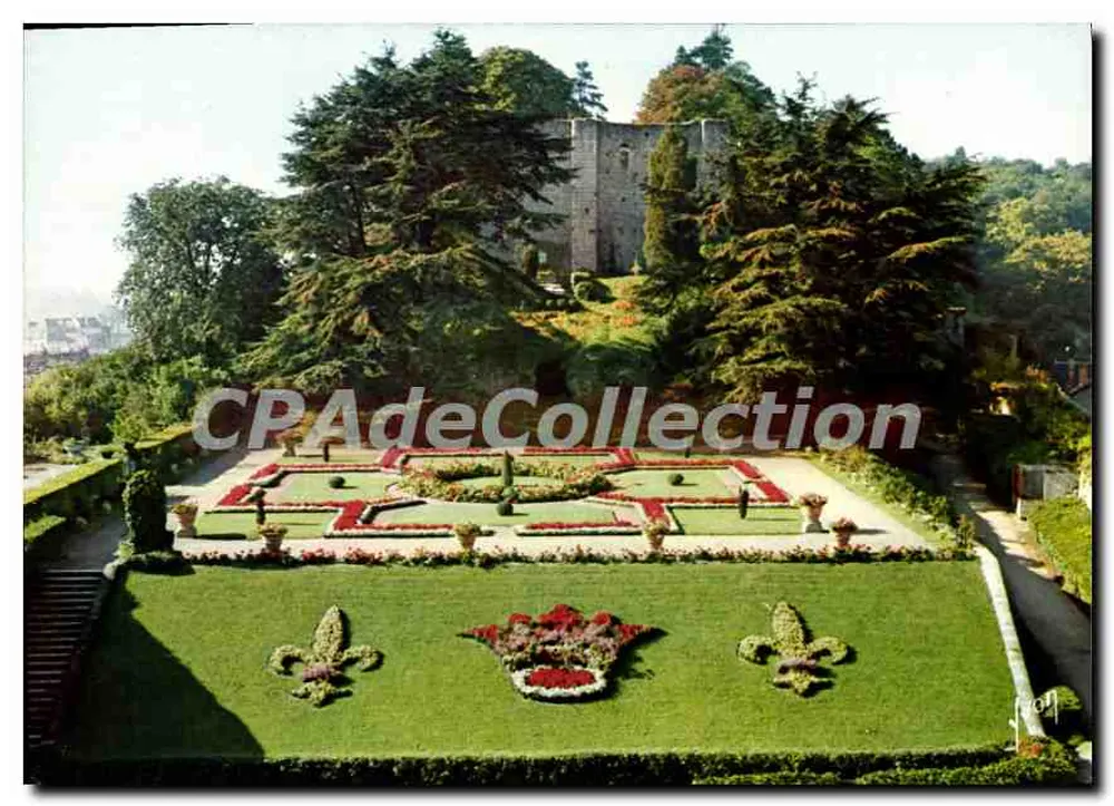 Jardines de la Corte interior — Castillo de Langeais — Ediciones de Arte YVON - Anverso