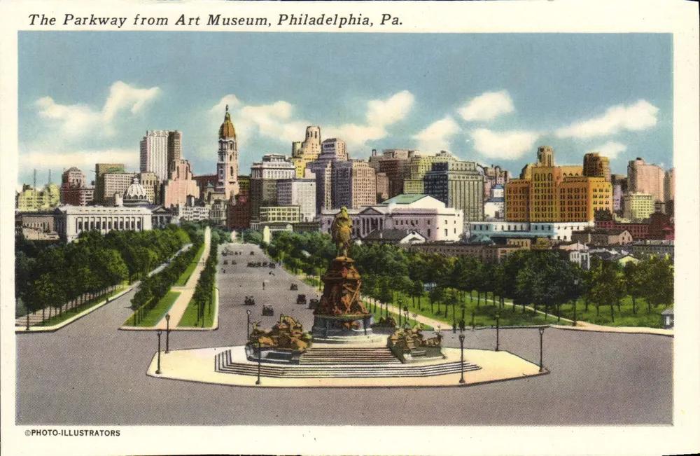 The Parkway vom Kunstmuseum, Philadelphia, Pa. — PHOTO-ILLUSTRATORS - Vorderseite