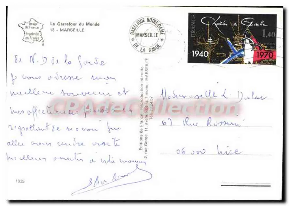 Marseille — widok panoramiczny i sceny życia — Carrefour du Monde - Rewers