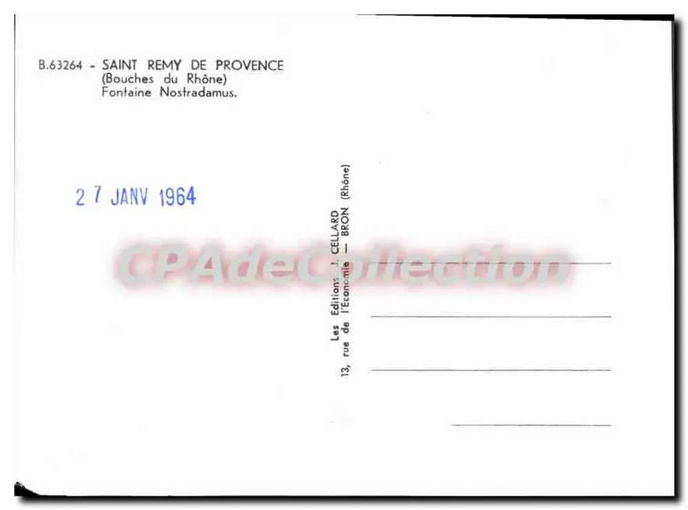 Fontaine Nostradamus — Saint Remy de Provence — Les Éditions de l'Économie - Rückseite
