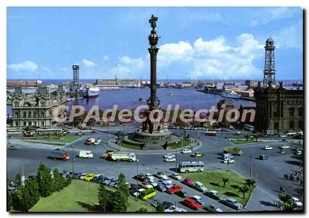 Barcelona — Denkmal für Columbus und Hafen — Verlag Gailgraf, Nr. 190 - Vorderseite