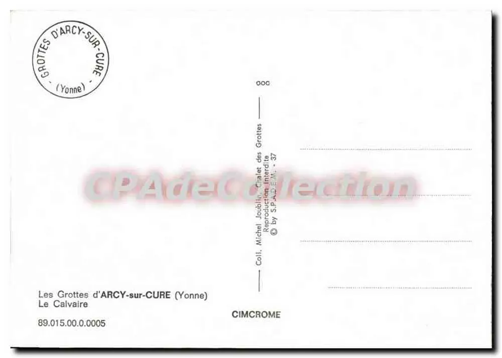As Grutas de Arcy-sur-Cure — O Calvário — CIMCROME - Verso